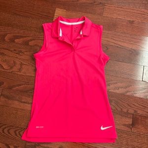 Hot pink Nike golf tank top